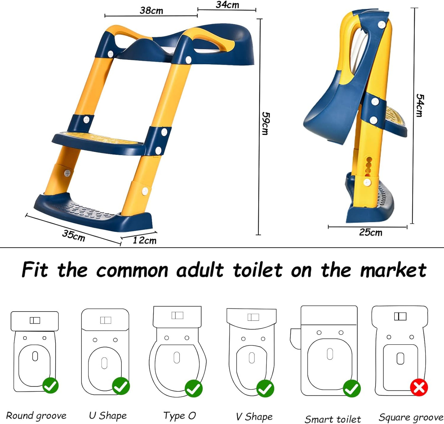 PottyPal™ Children Toilet Ladder | Potty Seat with Step Stool