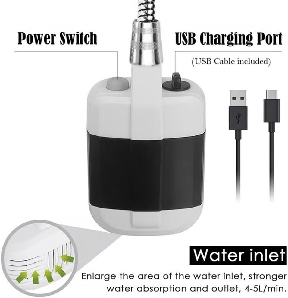 AquaLite™ Compact Handheld Outdoor Shower – Portable Travel & Camping Water Sprayer