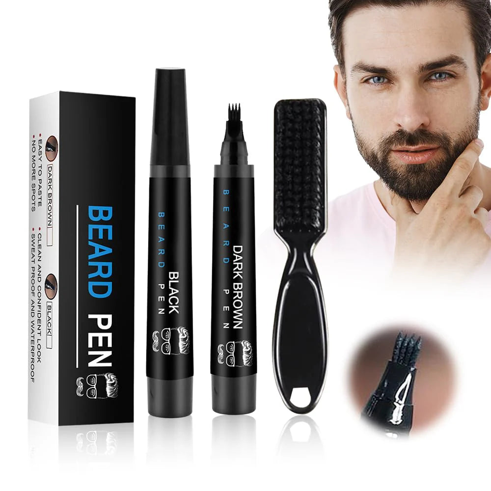 BeardGuard™ Beard Pencil Kit – Waterproof & Sweatproof Filler Pen for Fuller Beard