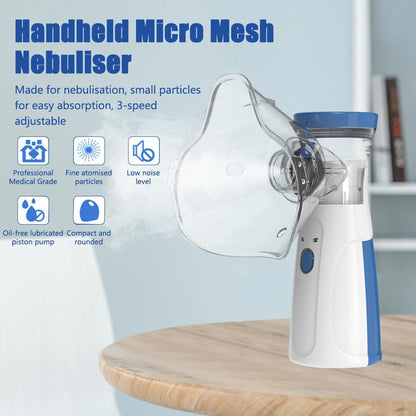MeshBreathe™ Compact Mesh Nebulizer – Portable USB/Vibration System for Respiratory Relief