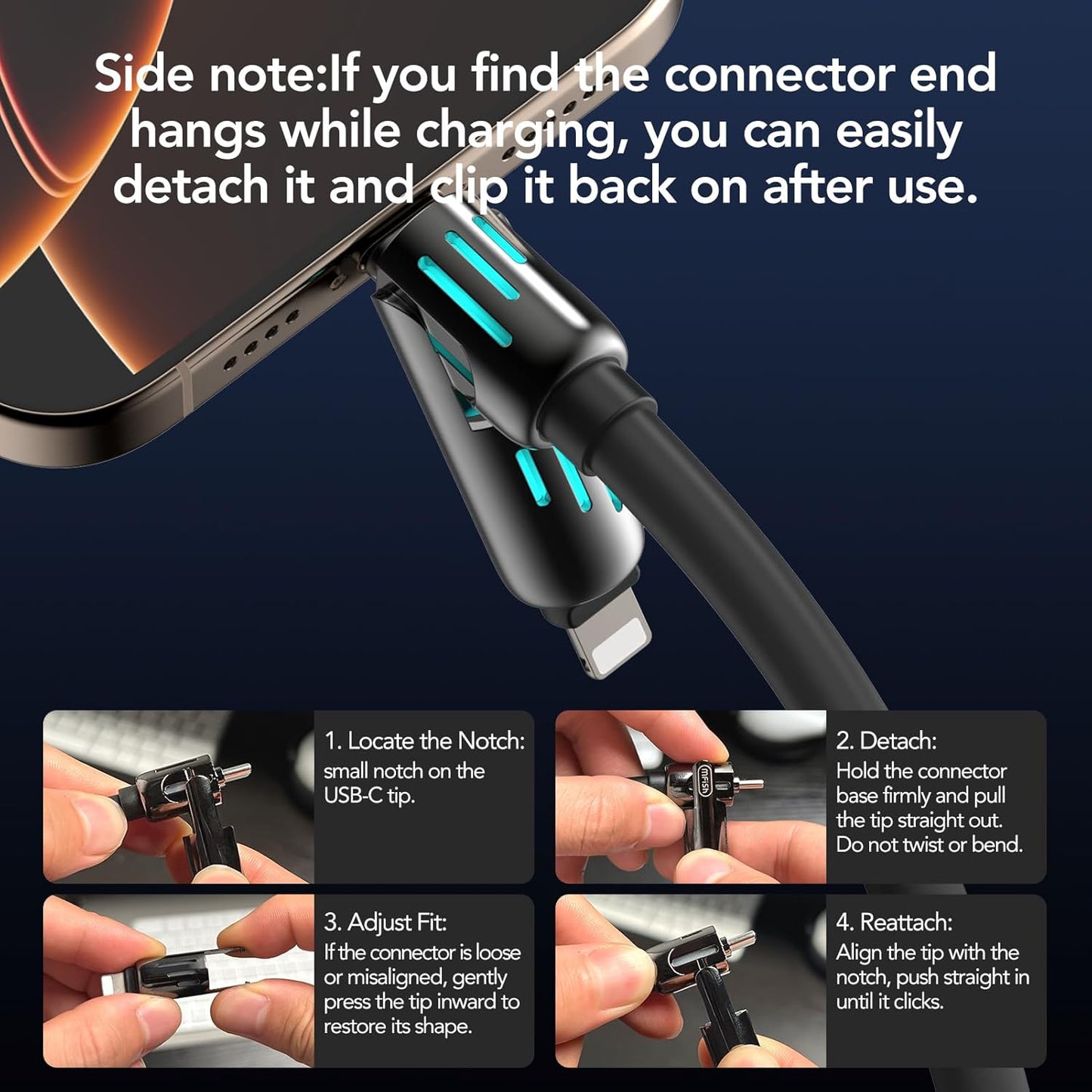 ChargeMaster™ 240W 4-in-1 Fast Charging Cable