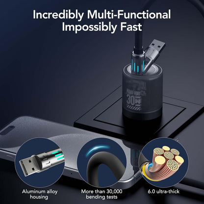 ChargeMaster™ 240W 4-in-1 Fast Charging Cable