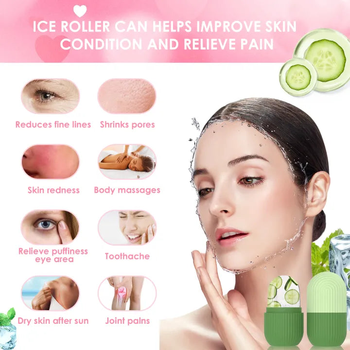 4 in 1 Deal - Jade Roller , Ice Roller Facial Massage, Derma Roller (Free Delivery)