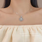Zircon Flower Pendant Necklace For Ladies