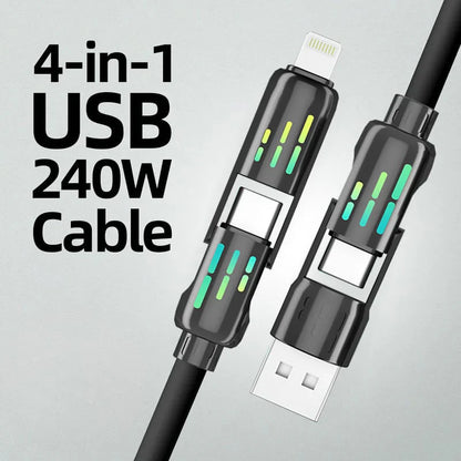 ChargeMaster™ 240W 4-in-1 Fast Charging Cable