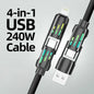 ChargeMaster™ 240W 4-in-1 Fast Charging Cable