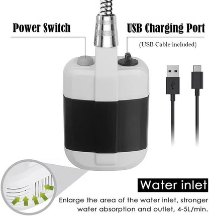 AquaLite™ Compact Handheld Outdoor Shower – Portable Travel & Camping Water Sprayer